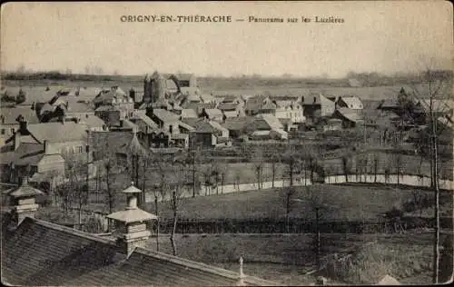 Ak Origny und Thiérache Aisne, Panorama der Luzieres