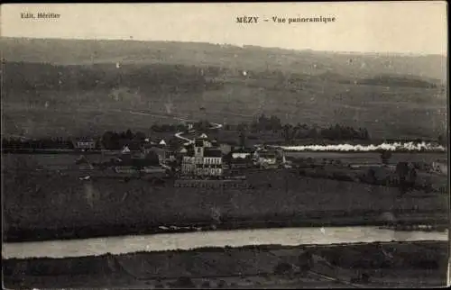 Ak Mézy Aisne, Panoramablick