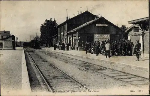 Ak Mourmelon le Petit Marne, Gare