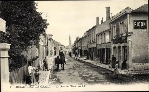 Ak Mourmelon le Grand Marne, Rue du Genie