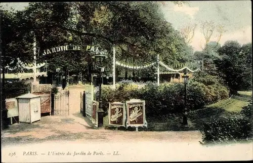 Ak Paris I Louvre, Jardin de Paris