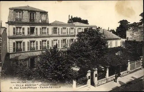 Ak Paris I Louvre, Neuilly, Villa Bristol, 11 Rue Louis-Philippe