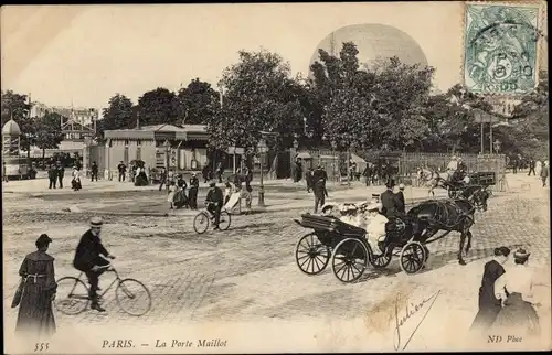 Ak Paris XVII., La Porte Maillot