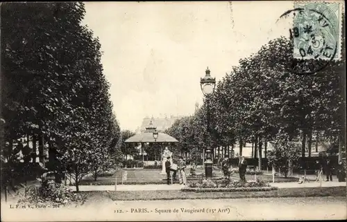 Ak Paris XV Vaugirard, Square de Vaugirard
