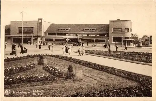 Ak Blankenberghe Blankenberge Westflandern, Bahnhof
