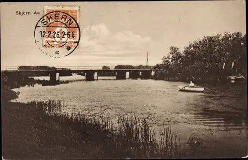 Ak Hvide Sande Ringkøbing Ringköbing Skjern Dänemark, Blick zur Brücke