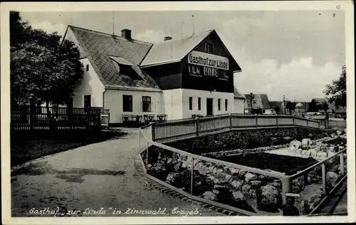 Ak Zinnwald Georgenfeld Altenberg im Erzgebirge, Gasthof zur Linde