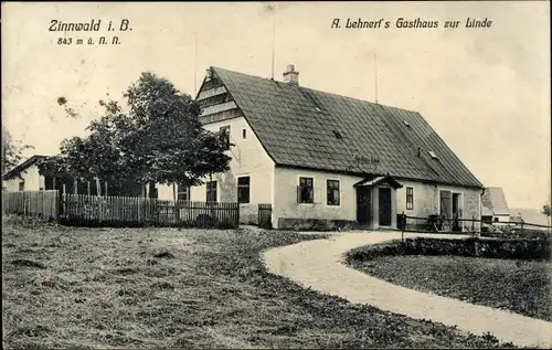 Ak Zinnwald Georgenfeld Altenberg im Erzgebirge, Gasthof zur Linde