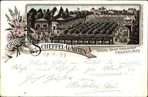 Litho Frankfurt am Main, Restaurant Scheffel-Garten