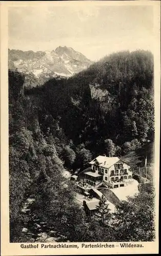 Ak Wildenau Garmisch Partenkirchen in Oberbayern, Gasthof Partnachklamm