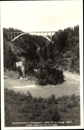 Ak Echelsbach Bad Bayersoien, Ammerbrücke