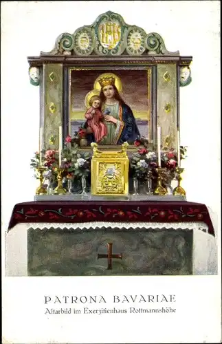 Ak Patrona Bavariae, Altarbild im Exerzitienhaus Rottmannshöhe, Berg am Starnberger See