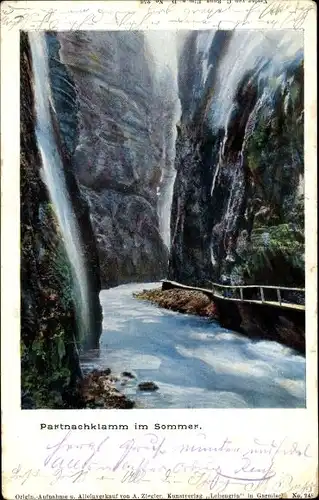 Ak Garmisch Partenkirchen in Oberbayern, Partnachklamm