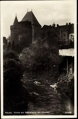 Ak Neuss am Rhein, Römertor mit Obertor