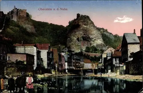Ak Idar Oberstein an der Nahe, Teilansicht