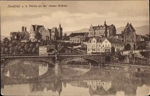 Ak Saalfeld an der Saale Thüringen, Neue Brücke