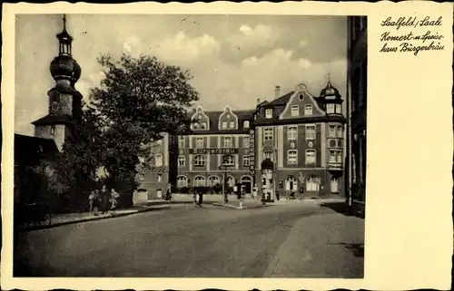 Ak Saalfeld an der Saale Thüringen, Konzert- und Speisehaus Bürgerbräu