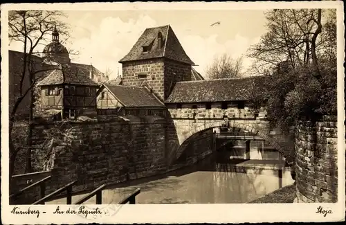 Ak Nürnberg in Mittelfranken Bayern, an der Pegnitz