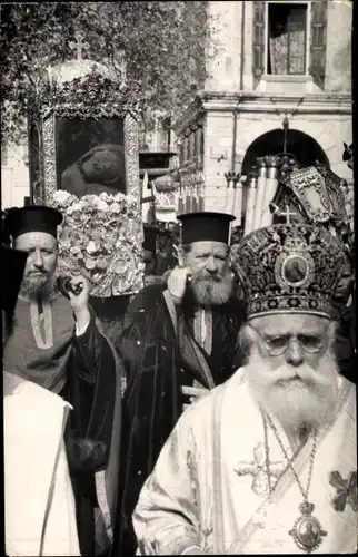Ak Korfu Griechenland, Prozession St. Spyridion