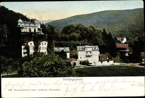 Ak Schlangenbad im Taunus Hessen, Teilansicht