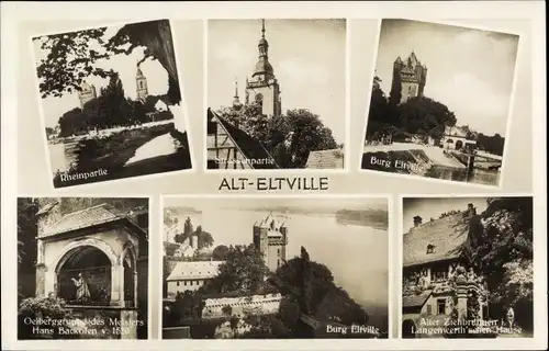 Ak Eltville am Rhein Hessen, Burg, Teilansichten