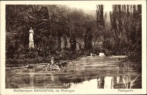 Ak Marienthal Geisenheim am Rhein Hessen, Park