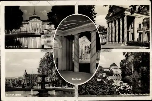 Ak Wiesbaden in Hessen, Kurhaus, Blumengarten, Garten