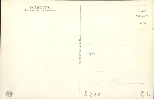 Ak Wiesbaden in Hessen, Spielzimmer, Kurhaus