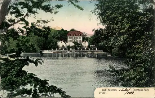 Ak Bad Nauheim in Hessen, Teichhaus-Park