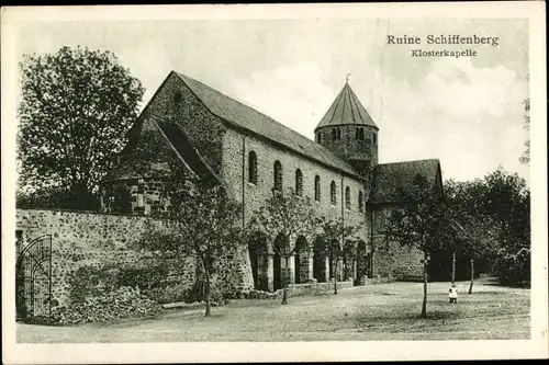 Ak Gießen an der Lahn, Kloster Domäne Schiffenberg, Klosterkappelle, Außenansicht