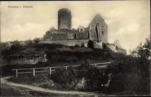 Ak Gießen an der Lahn Hessen, Gleiberg, Blick von Westen