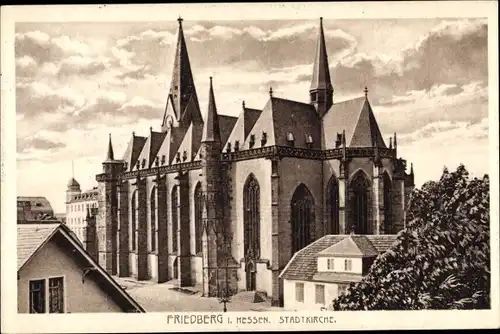 Ak Friedberg in Hessen, Stadtkirche
