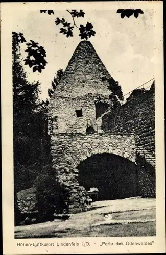 Ak Lindenfels im Odenwald, Ruine