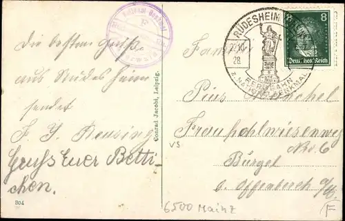 Landkarten Ak Mainz am Rhein, Rheinisches Mädchen, Trauben