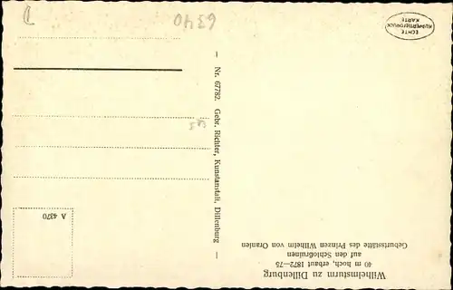 Ak Dillenburg in Hessen, Wilhelmsturm
