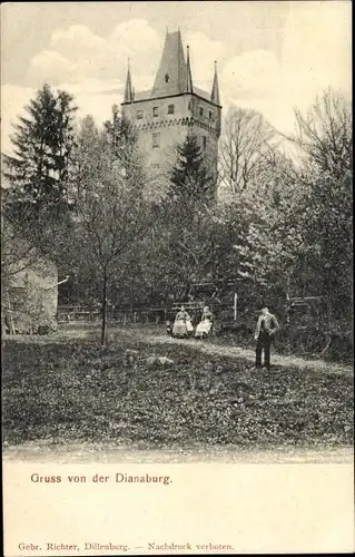 Ak Ulm Greifenstein im Westerwald, Dianaburg