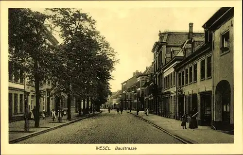 Ak Wesel am Niederrhein, Baustraße