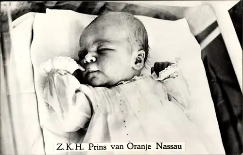 Ak Prinz Willem Alexander als Neugeborener, 1967, Adel Niederlande