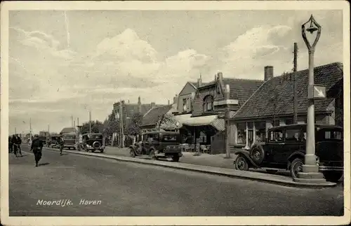 Ak Moerdijk Nordbrabant Niederlande, Hafen, Autos