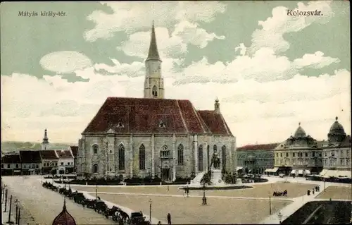 Ak Klausenburg Kolozsvar Rumänien, Matyas kiraly ter