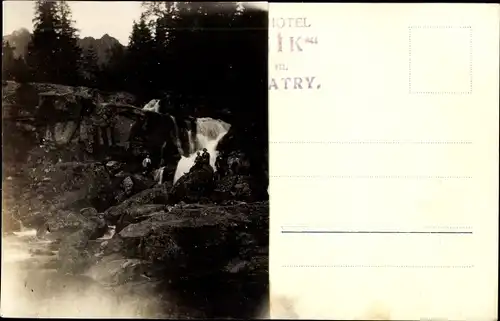 Ak Kohlbach Schönwiese Schlesien, Der große Wasserfall