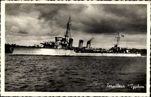 Ak Französisches Kriegsschiff Typhon, Torpilleur