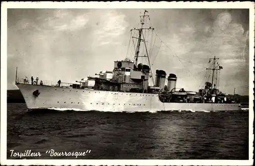 Ak Französisches Kriegsschiff, Bourrasque, Torpilleur
