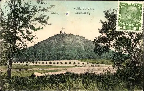 Ak Teplice Šanov Teplitz Schönau Region Aussig, Schlossberg