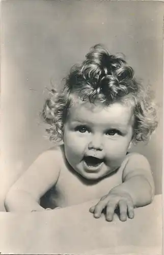 Quietsch Ak Baby, Portrait, Kind-Portrait