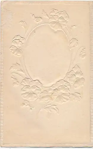 Stoff Präge Ak Frau in blauem Kleid, Hut, Stiefmütterchen