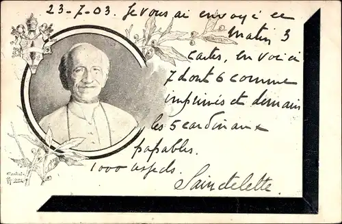 Litho Papst Leo XIII., Portrait
