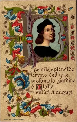 Litho Maler Raffael, Raffaello Sanzio da Urbino, Portrait