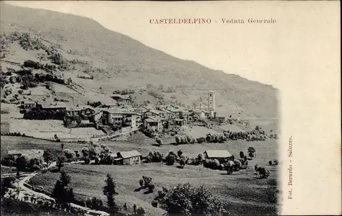Ak Casteldelfino Cuneo Piemonte, Gesamtansicht
