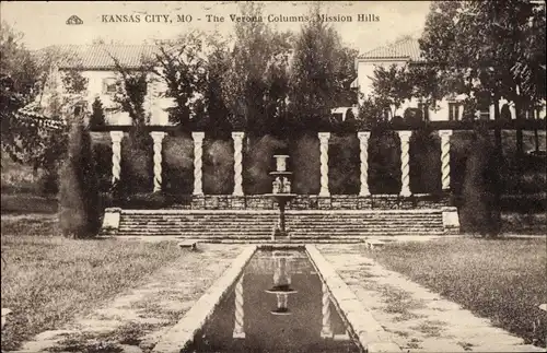 Ak Kansas City Missouri USA, Die Verona Columns Mission Hills